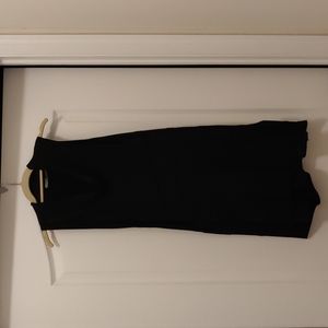 Black dress, fit S,M. Chiffon holter neck line . Chiffon details on the buttom .